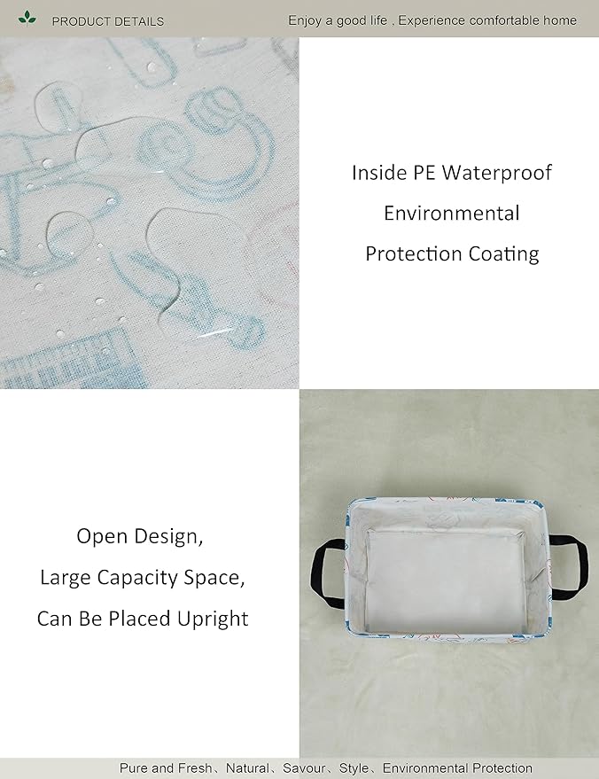 Rectangular Folding Laundry Basket,waterproof Canvas Basket,gift basket,Suitable for children's room,Clothes,Toys Storage(musical instrument)