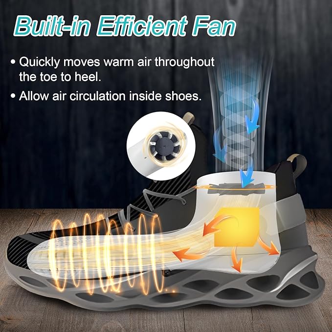 Shoe Dryer and Deodorizer with Timer - Shoes Boots Socks Gloves Dryer Warmer, Adult-Foot-Shaped | No Noise | Strong Wire | US Plug (PM20)
