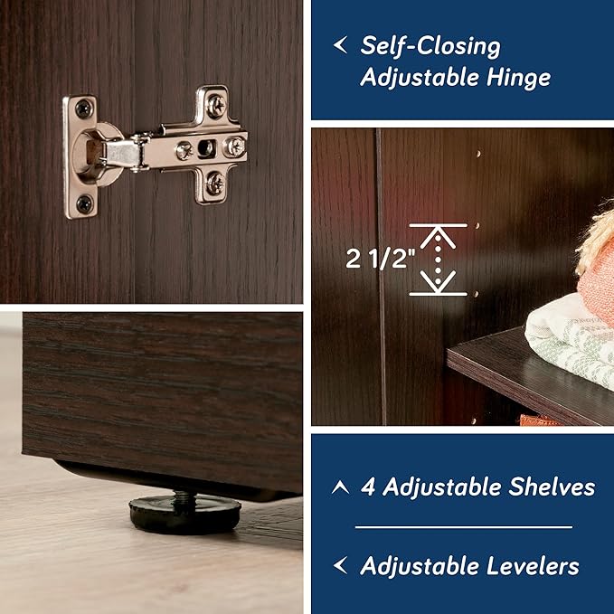 Sauder HomePlus Kitchen Pantry Storage Cabinet with Adjustable Shelves, Laundry Bathroom, L: 23.31" x W: 17.01" x H: 71.18", Dakota Oak