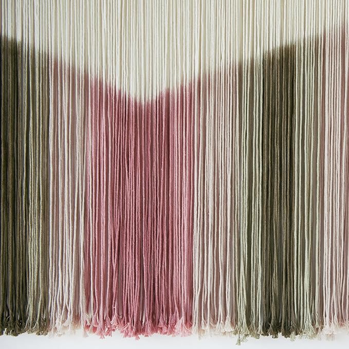 IOWER Large Macrame Wall Hanging Boho Wall Decor Large Scale Tie-Dye Yarn Living Home Room Boho Wall Decor for Bedroom Home Wall Art 57" W x 35" L