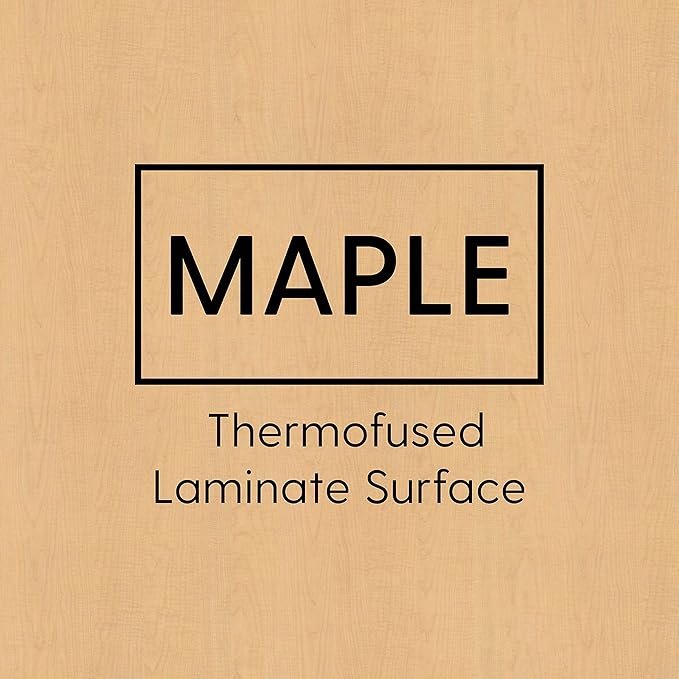 Factory Direct Partners FDP Rectangle Activity School and Classroom Kids Table (36 x 60 inch), Toddler Leg, Adjustable Height 15-24 inches - Maple Top and Navy Edge