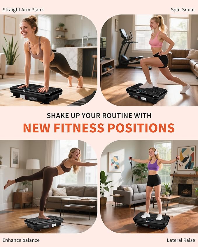 Shake Plate Vibration Exercise Machine for Lymphatic Drainage Massager & Weight Loss, 400 lbs Capacity Whole Body Vibrating Plate Workout for Women and Men
