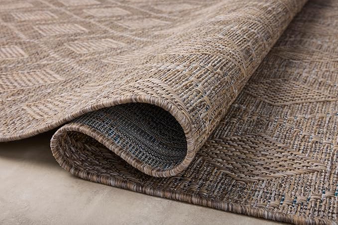 Loloi Amber Lewis Topanga Collection TOP-06 Natural/Mist 6'-7" x 9'-4" Indoor/Outdoor Area Rug