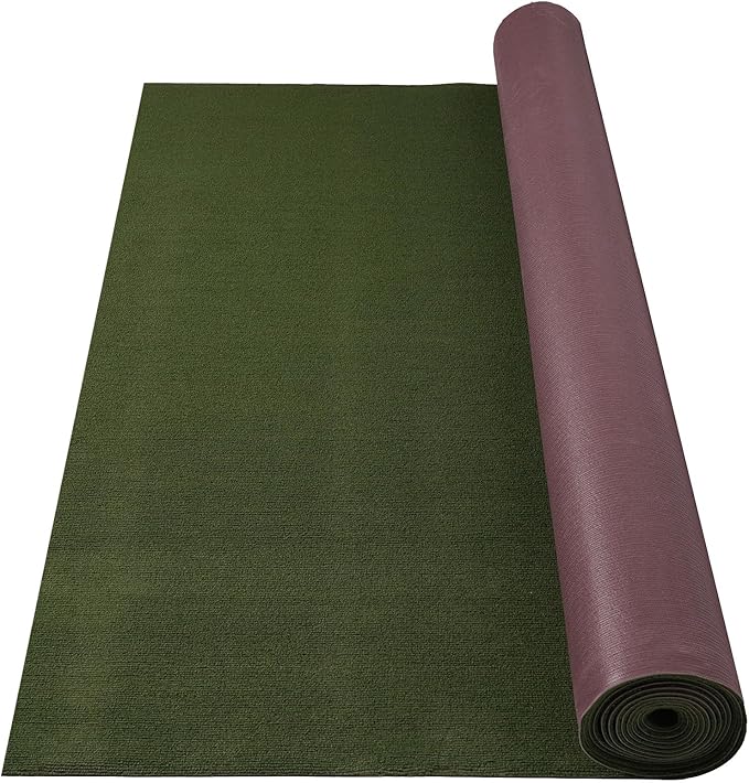 Marine Carpet,5 FT x 20 FT Olive Green Indoor Outdoor Carpet 0.2" Thick with Water-Proof TPE Backing, Non-Slide for Home, Patio, Porch, Deck
