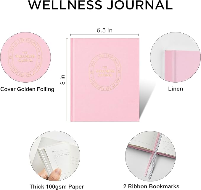 And Per Se Wellness Journal, Undated Daily Wellness Planner to Practice Positive Thinking, Mindfulness & Reflection, 91 Days Self-Care Journal For Women & Men (Blush)