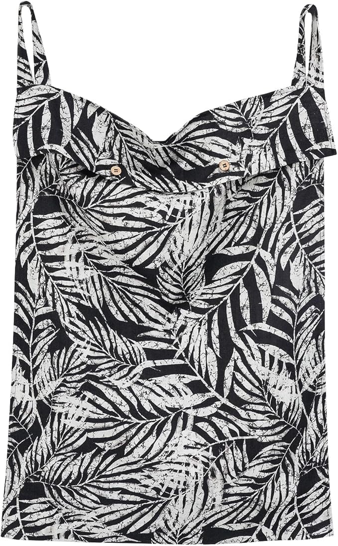 Linen Hanging Laundry Bag, 100% Linen Leaf Print Over The Door Laundry Hamper with Buttons and Zipper, Space Saving Door Hampers for Laundry Dirty Clothes Home Travel, Black, 19.7x27.5inches