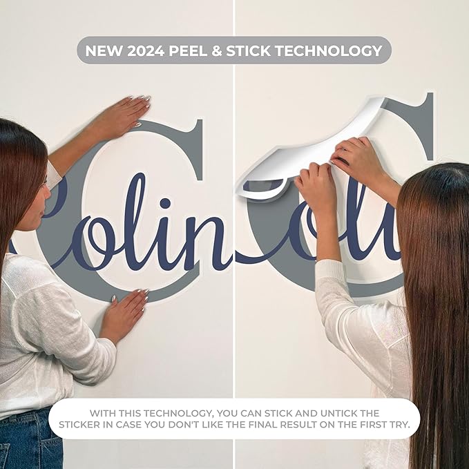 Custom Stickers Name Wall Decor I Personalized Name Sign for Room Decor | Multiple Custom Name & Initial I Decal for Baby Girl Nursery Decor I Nursery Wall Decal for Baby (B. Night Sky)