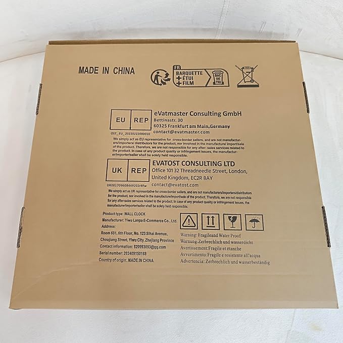 Maxstar Large Round Wall Clock for Living Room Decor Battery Operated Non Ticking Black Metal Wood Clocks for Home Living Room Garden Farmhouse Office Kitchen Decoration -24 inch