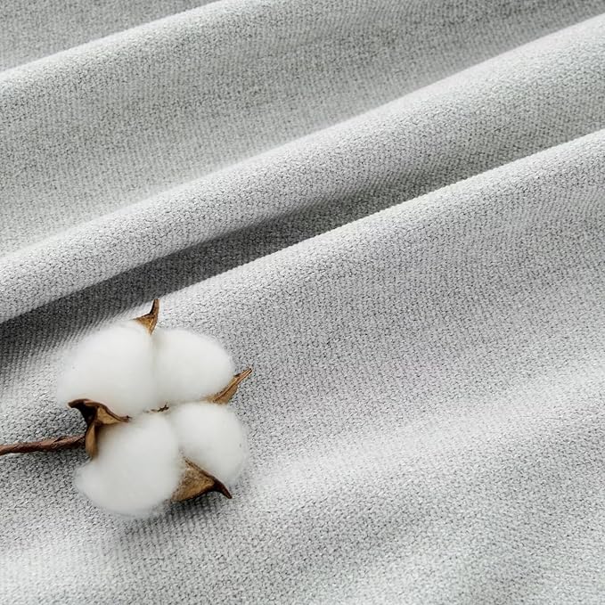 Joydeco Light Filtering Curtains 84 Inch Length for Bedroom, Faux Linen Curtains 84 Inches Long for Living Room, Pinch Pleat Curtains for Living Room 84 Inch Length(52x84 inch, Greyish White)