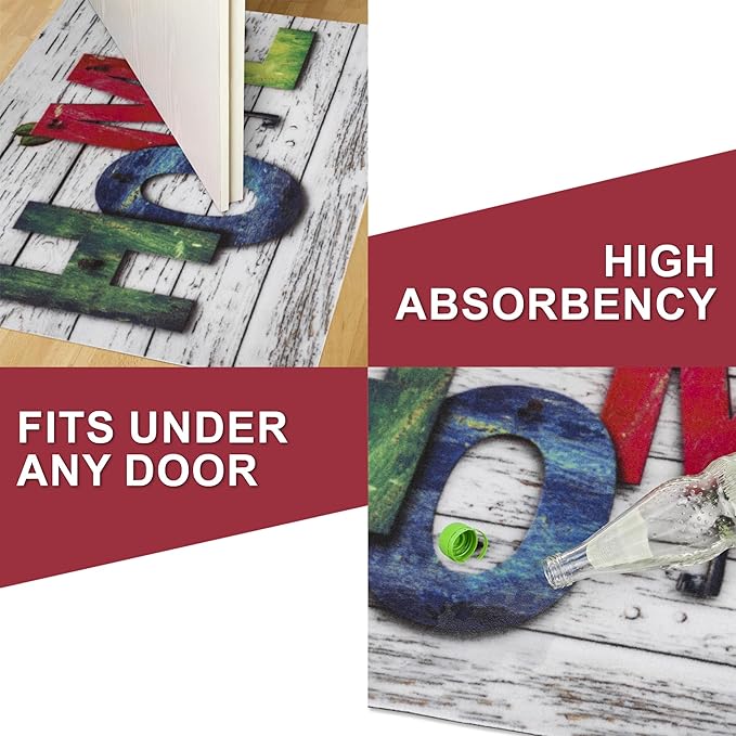 Floor Mat - for Indoor and Outdoor Use - Doormat - Non-Slip - Front Door Shoe Scraper - Size: 17x29