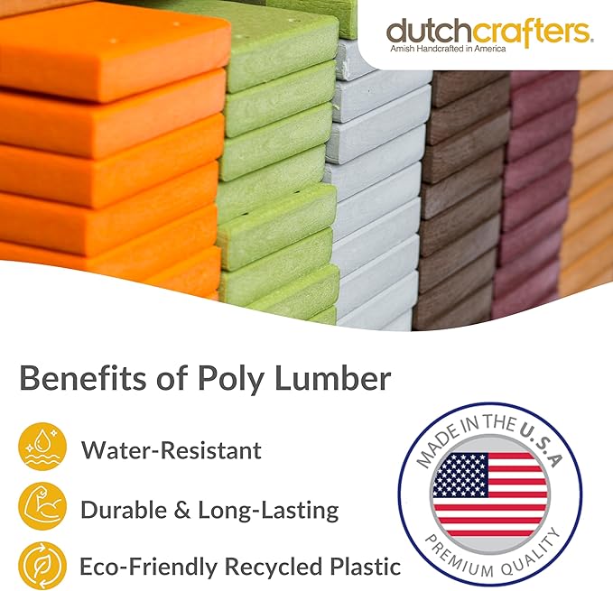 Poly Hanging Hopper Bird Feeder, Large Hanging Bird Feeder for Outside, Outdoors - Amish American Made (Tudor Brown & Weatherwood)