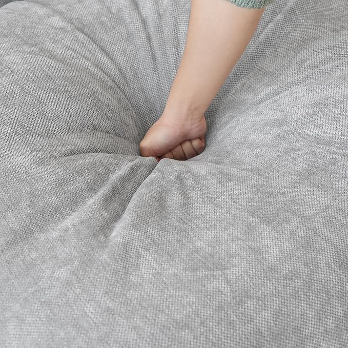 JACH Cloud Sectional Couches for Living Room, Modern Convertible Modular Couch, Love Seat Sofas, Sofa Covers Removable, Comfy Sectional Couch for Living Room, Apartment (Light Grey)
