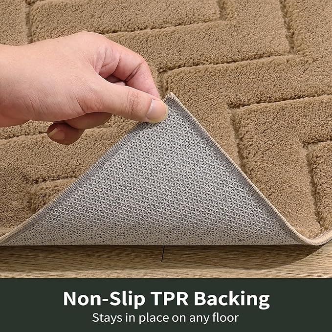 Stiio Dirt Trapper Door Mat 24x35.5 Inches, Front Doormat Indoor Outdoor Entrance Low Pile, All-Season, All-Weather Absorbent Entry Rug, Washable Non Slip Rug for Entryway, Brown