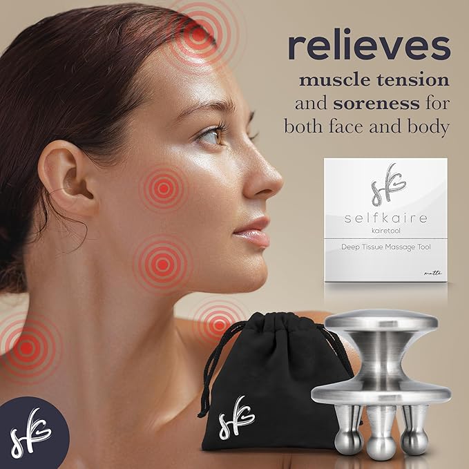 Kairetool Face & Body Massager, Lymphatic Drainage, Deep Tissue Massage, Pressure Point Therapy for Depuffing and Debloating, Fascia and Myofascial Release, Reduces Look of Cellulite, Matte