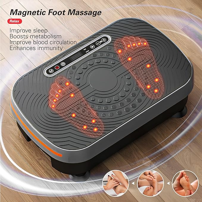 soges Vibration Plate Exercise Machine, Vibrating Exercise Equipment for Whole Body, Vibrate Plate for Home Fitness Workout, Weight Loss, Training