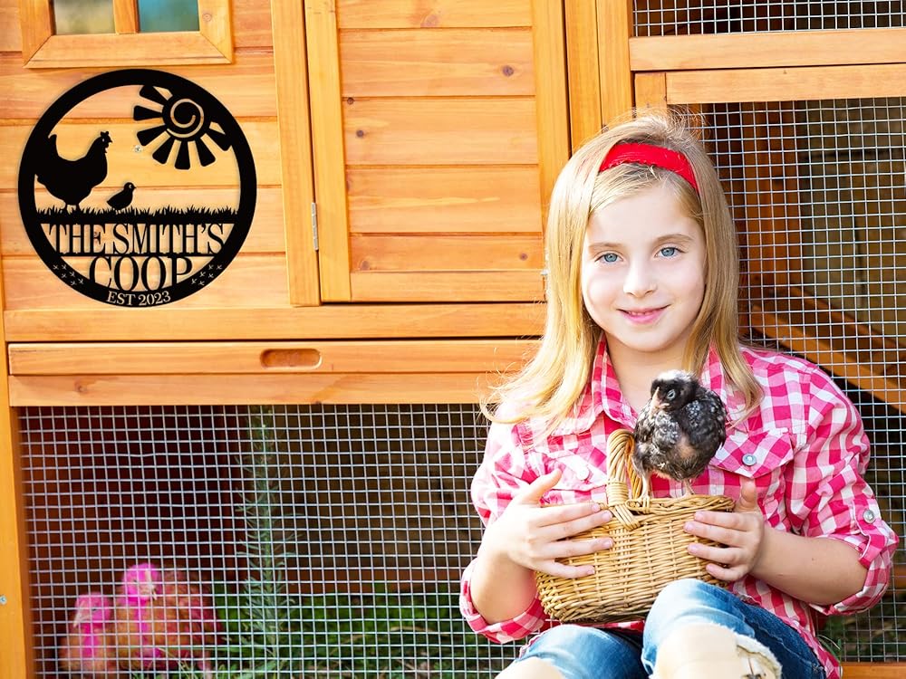 Personalized Chicken Farm Sign, Custom Chicken Coop Signs