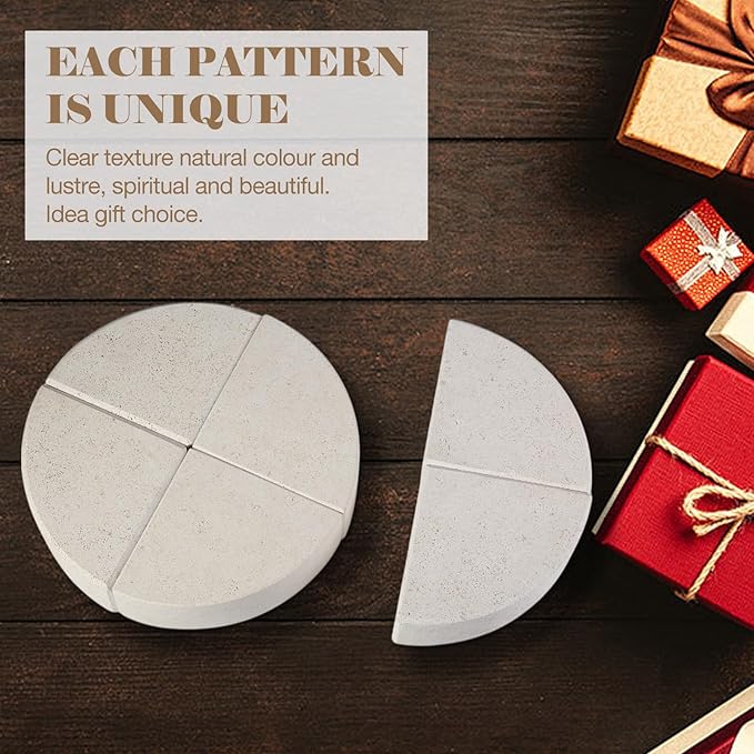 Marble Bookend for Shelves, Non-Skid Bookends for Heavy Books, Heavy Duty Book Stopper for CDs, Luxury Book Shelf Holder, Quarter Circle Design Book Ends Decorative, Moleanos Beige, Set of 2