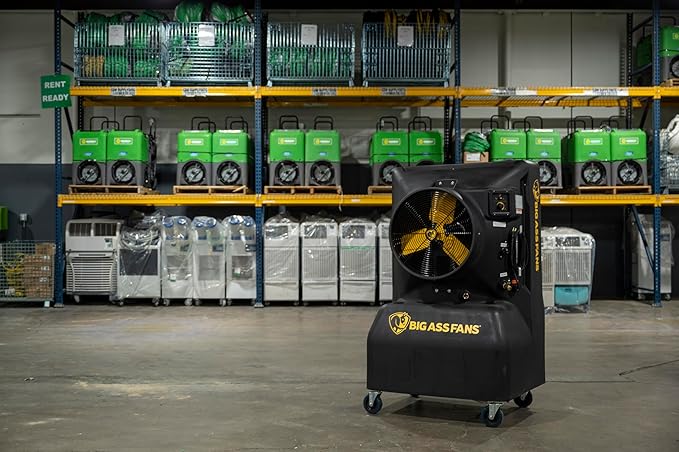 Big Ass Fans - Cool-Space 350 - Portable Evaporative Swamp Cooler, Indoor and Outdoor Use, 16 Gallon Capacity, Variable Speed for Ultimate Cooling in Workshops and Garages