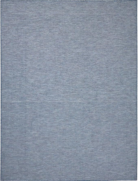 Nourison Positano Indoor-Outdoor Navy Blue 9' x 12' Area Rug, Easy Cleaning, Non Shedding, Bed Room, Living Room, Dining Room, Backyard, Deck, Patio (9x12)