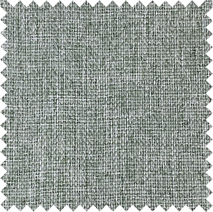 Macochico Pinch Pleated Blackout Linen Curtains 96 Inches Long 100% Light Blocking Burlap Curtains for Bedroom Living Room Thermal Window Panels with Tieback 72”Wx96”L Fog Green 1 Panel