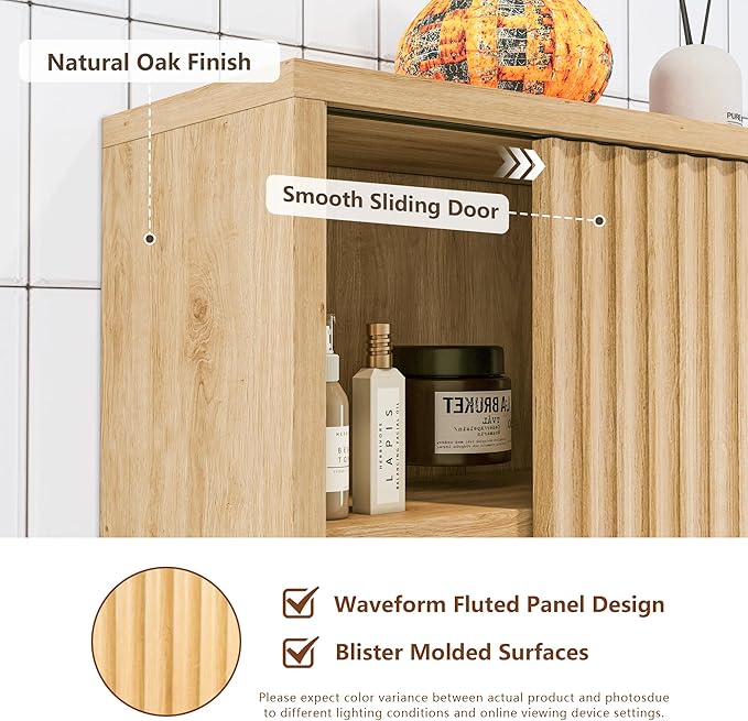 Bathroom Wall Cabinet Above Toilet Storage，Wall Mounted Storage with Adjustable Shelves, Space-Saving Modern Design for Bathroom & Laundry Room, Kitchen, Dining Room, Living Room