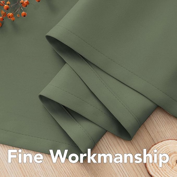 H.VERSAILTEX Ultra Soft Microfiber Thermal Insulated Antique Copper Grommet Blackout Curtains/Window Treatment Draperies 52 by 72 - Inch for Living Room/Bedroom,Set of 2 - Bronze Green