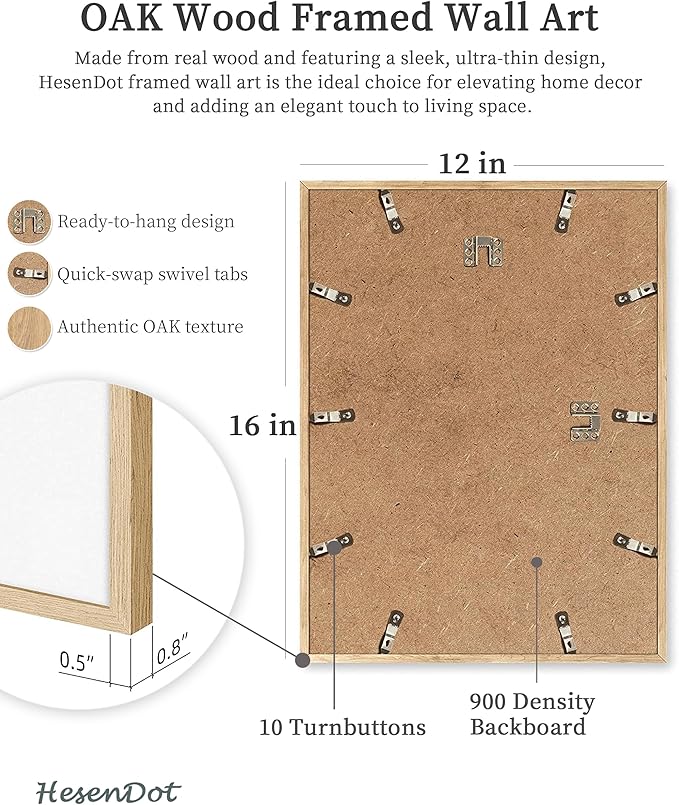 HesenDot Natural OAK Wood Framed Paris City Wall Art,12x16in Iconic Scenery Canvas Wall Print Posters,Classic Urban Landmark Wall Decor for Living Room,Bedroom,Office Gallery Set of 1