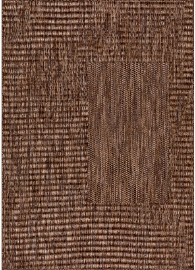 CAMILSON Outdoor Rug 8x10 Modern Area Rugs for Indoor and Outdoor Patios and Porches - Waterproof, Washable, Non-Shedding, Easy-to-Clean Outside Carpet (8 x 10, Solid - Gold)