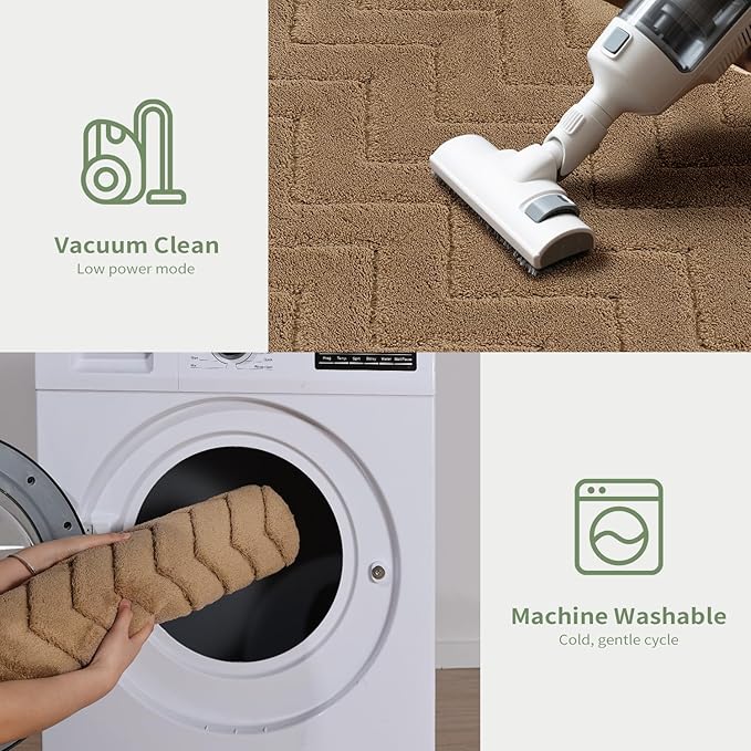 Stiio Front Door Mat Indoor Outdoor Entrance 20x31.5 Inches, Non Slip Washable Entry Rug, Dog Doormat, Absorbent Entrance Mat for Front & Back Door, Muddy Wet Shoes & Paws, Brown