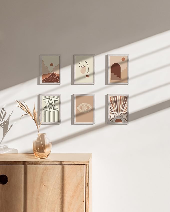 Haus and Hues 4x6 Natural White Wood Photo Frame Set of 25 - Mini Picture Frames Bulk Gallery Set - Premium Bulk Picture Frames 4x6 for Stylish Photo Gallery Wall Frame Set - Ideal for Home & Office