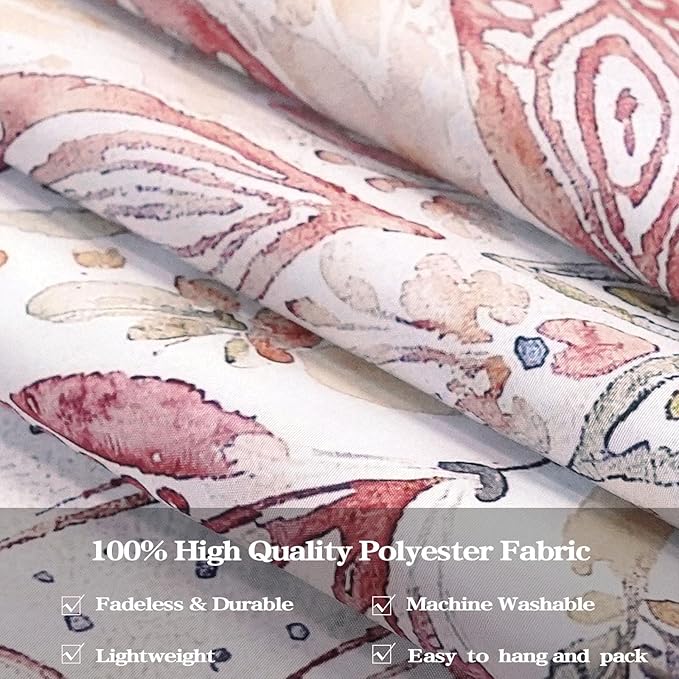 Fowocu Boho Floral Mandala Tapestry Wall Hanging Pink Bohemian Flower Medallion Tapestry Aesthetic Watercolor Hippie Indian Small Tapestries for Bedroom Living Room Dorm Decor 60 x 44 Inch