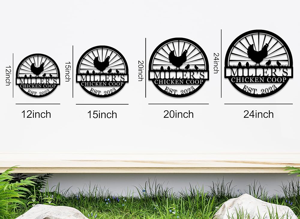 Hen House Coop Sign, Custom Chicken Coop Signs, Custom Chicken Farm Metal Sign, Family Name Metal Sign for Farm House, Our Little Coop Sign Metal Sign