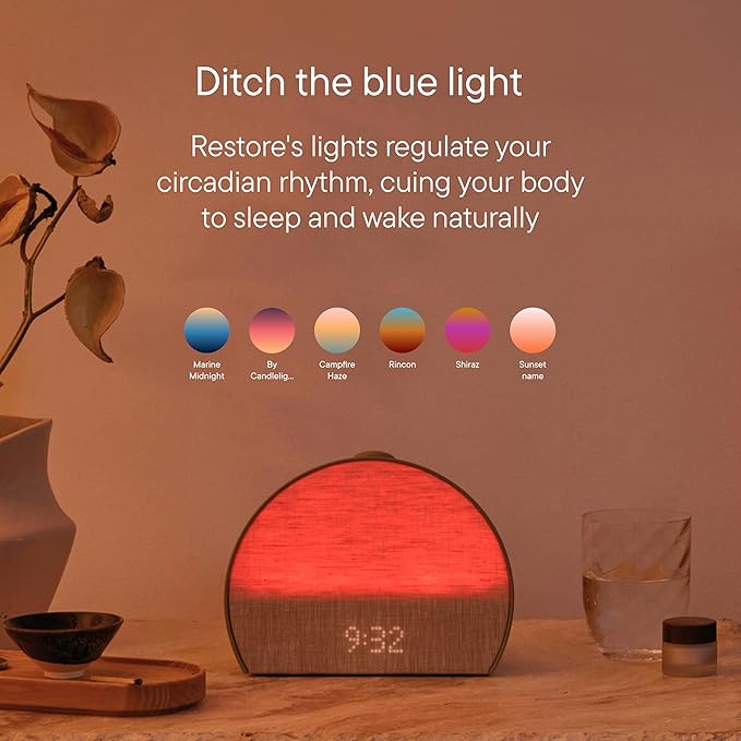 Hatch Restore 3 Sunrise Alarm Clock, Sound Machine, Smart Light (Putty) - White Noise, Screen-Free Sleep Routine