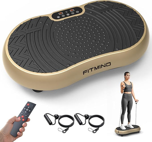 Vibration Plate Exercise Machine, 24" x 14" Extra-Large Vibration Plate for Lymphatic Drainage, Vibration Plates for Weight Loss, Relaxing, Recovery