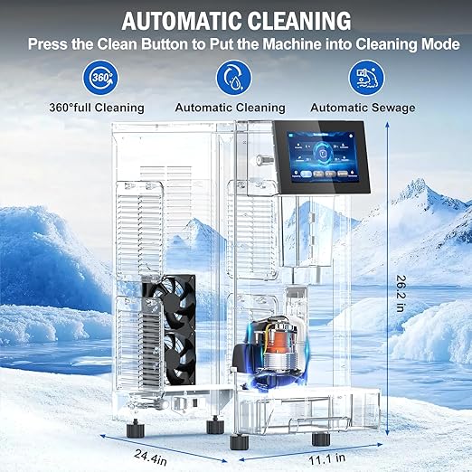 Nugget Ice Maker Countertop, 60LBS/Day with 5LBS Storage Bin, Water Dispenser Countertop Ice Maker Machine Stainless Steel, Soft Chewable Pellet Ice Machine for Home Bar Kitchen Office, Self-Cleaning