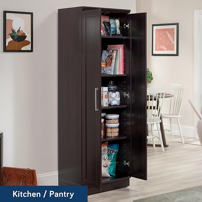 Sauder HomePlus Kitchen Pantry Storage Cabinet with Adjustable Shelves, Laundry Bathroom, L: 23.31" x W: 17.01" x H: 71.18", Dakota Oak
