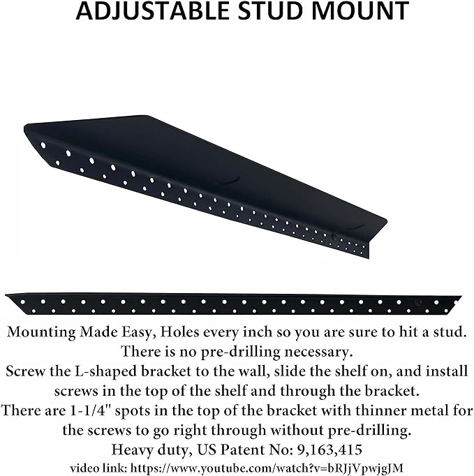 joelsantiques 24 Inch Wooden Floating Shelves for Wall - 24x6x2 in - Made of Natural Wood - Short Heavy Duty Rustic Wall Shelves for Bedroom - Perfect for Bathroom, Kitchen - Mocha