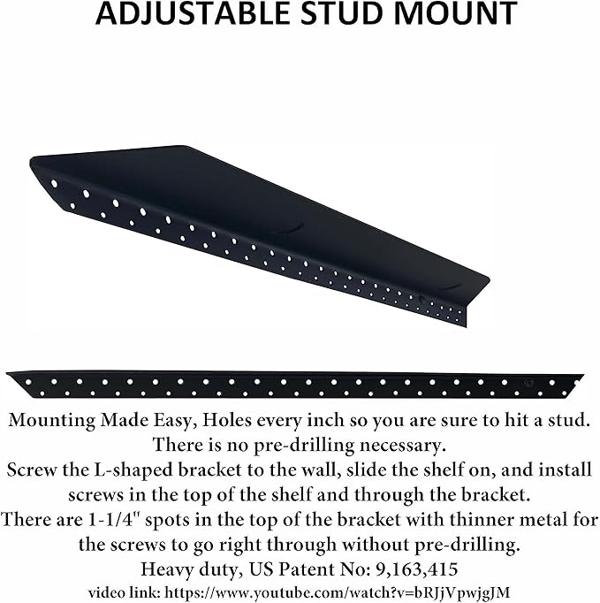 joelsantiques 18 Inch Wooden Floating Shelves for Wall - 18x6x2 in - Made of Natural Wood - Short Heavy Duty Rustic Wall Shelves for Bedroom - Perfect for Bathroom, Kitchen - Mocha