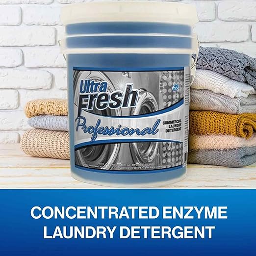 Ultra Fresh® Professional™ Commercial Laundry Detergent, 5 Gallons – Liquid with Easy Dispensing Pump for All Machine Types, up to 640 Loads