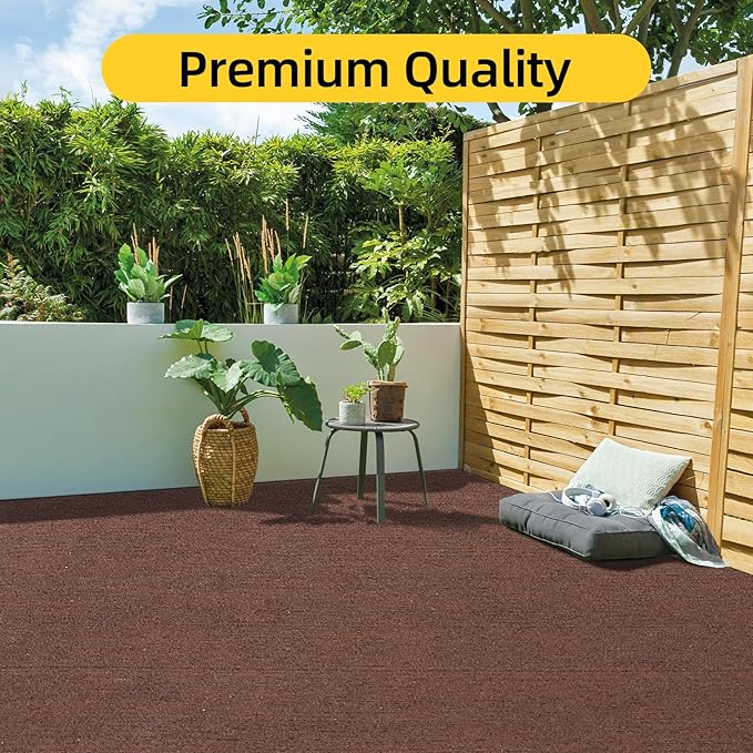 Marine Carpet, 6 FT x 10 FT Brown Indoor Outdoor Surface 0.2" Thick Boat Carpet with Water-Proof TPE Backing, Non-Slip Marine Rug for Home, Patio, Porch, Deck