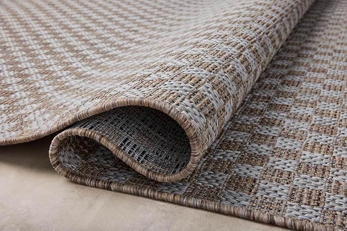 Loloi Amber Lewis Topanga Collection TOP-02 Natural/Silver 7'-10" x 10' Indoor/Outdoor Area Rug