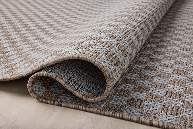 Loloi Amber Lewis Topanga Collection TOP-02 Natural/Silver 9'-2" x 12'-0" Indoor/Outdoor Area Rug