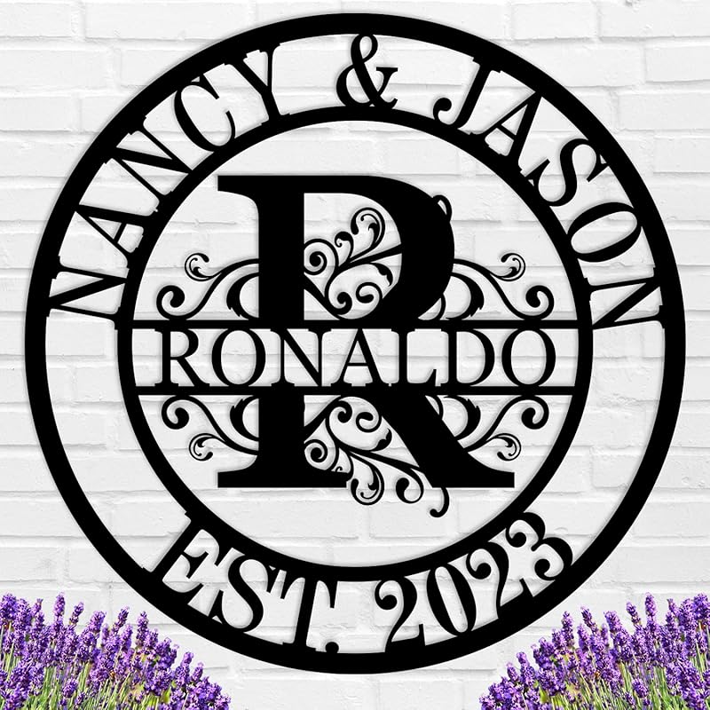 Wedding Gifts for Couples 2025, Personalized Metal Name Signs, Custom Name Signs, Custom Family Name Sign, Last Name Sign, Monogram Letters Wall Decor, House Warming Gifts New Home