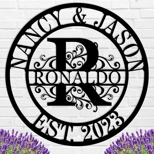 Wedding Gifts for Couples 2025, Personalized Metal Name Signs, Custom Name Signs, Custom Family Name Sign, Last Name Sign, Monogram Letters Wall Decor, House Warming Gifts New Home