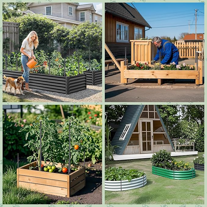 VVOKGO Rebar Stakes 16 Inches Ground Concrete Form Stakes (54pcs), Straight Metal Spikes Heavy Duty with Chisel Point End, 5/16" Diameter Steel Anchors for Fence, Concrete Timber, Garden Plants, Black