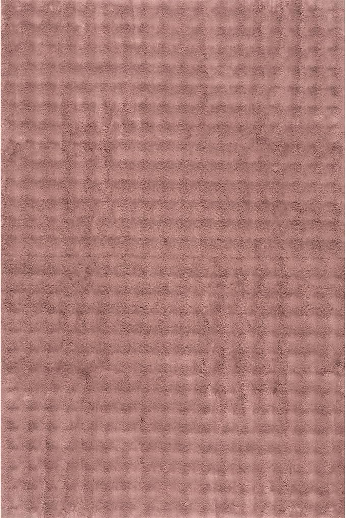 nuLOOM Jeni Checkered 5x8 Machine Washable Area Rug for Living Room Bedroom Dining Room Kitchen, Burgundy
