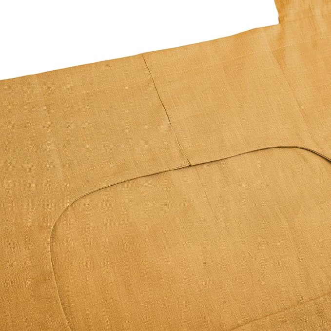 Amazhiyu 100% Linen Door Hanging Laundry Hamper Bag, 19x27 Inches Yellow