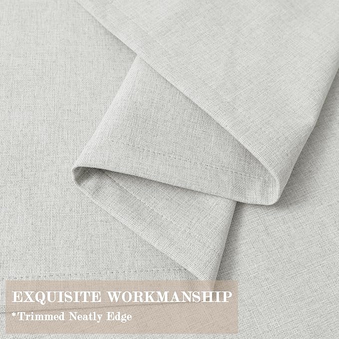 120" Wx108 L Linen Room Divider Drapes for Doorway/Glass Window/Sliding Door/Patio, Extra Wide Pinch Pleated Full Blackout Curtains for Girls Boys Teen Kids Room, 1 Panel, Greyish White