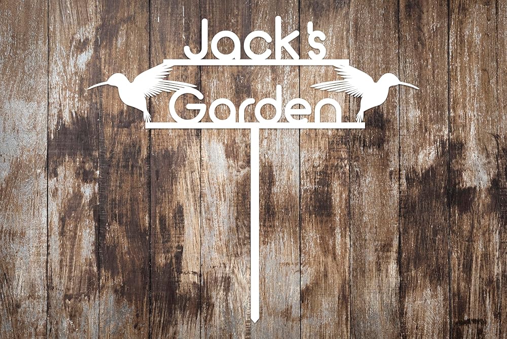 Personalized Metal Garden Sign with Stake, Custom Garden Decor for Outdoor, Custom Family Name Sign, Patio Decorations, Lawn Art, Farmhouse Decorative, Housewarming Gift (CstmDesign9)