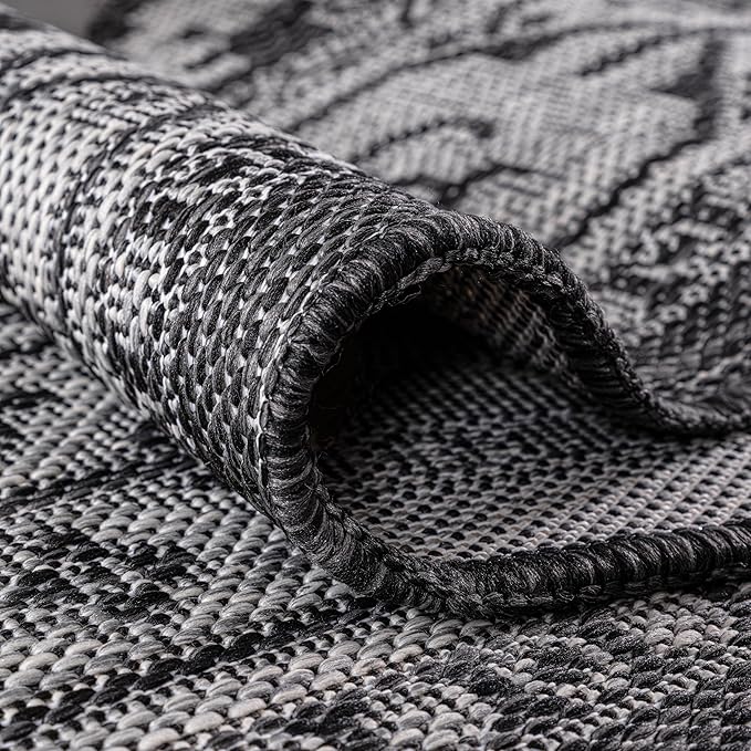 Keen Home Design Terrace Outdoor Round Rug - 8ft Round Washable Indoor/Outdoor Rug for Patio, Kitchen, Balcony, Beach, Garden, Deck and Porch, Size: 7'7" Round